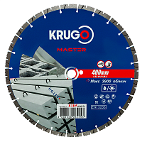 Диск алмазный сегмент 400х3,2х25,4х12 п/к 25,4х20 мм, бетон PRO, KRUGO MASTER (81054000256)