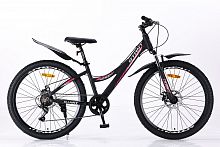 Велосипед 26" STANT MD615 14", 6 ск, черный/розовый, АЛЮМИНИЙ