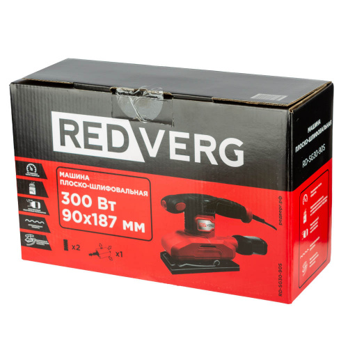 Машина шлифовальная вибрац.RedWerg RD-SG30-90S (300Вт,90х178мм, 7000-12000 об/мин, зажим липучка) фото 7