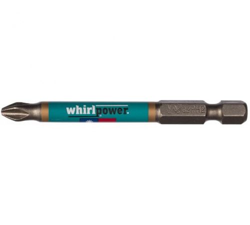 Бита 70мм Whirl Power PH2 Original (10 шт. в блистере) зеленые 080021 Бита 70мм Whirl Power PH2 Original (10 шт. в блистере) зеленые 080021