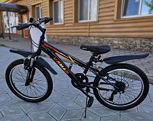 Велосипед 20" URMAN Т19В219-20 (10")  Snake 6 ск, черно-красный
