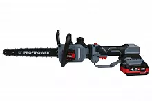 Пила цепная аккум.бесщ.20B ProfiPower PL-12 со штангой телескпич.(12"-Li-in-2шт,5800 об/мин,З/У)
