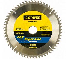 Диск пильный по дереву STAYER "SUPER-Line" 250х32х60 3682-250-32-60