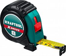 Рулетка 8 м/25мм с ударостойким обрезиненным корпусом KRAFTOOL NYLON 34122-08_z02