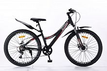 Велосипед 26" STANT MD615 14", 6 ск, черный/красный, АЛЮМИНИЙ