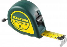 Рулетка 8м/25мм с ударостойким корпусом (ABS) и противоскольз. покрытием KRAFTOOL GRAND 34022-08-25