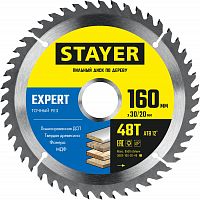 Диск пильный по дереву STAYER 160х30/20мм 48Т, точный рез, 3682-160-30-48_z01