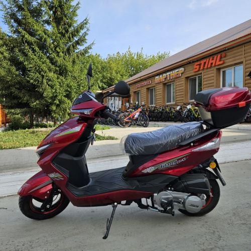 Скутер JILANG M12 125 (49cc) красно-черный фото 3 Скутер JILANG M12 125 (49cc) красно-черный фото 3