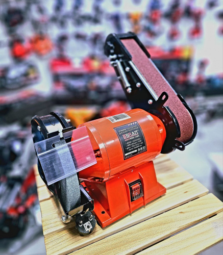 Станок точильный дисково-ленточный BSM-150N (400Вт;150х16х12,7;лента 50х686, 2840об/мин) фото 2