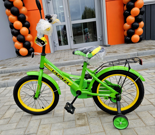 Велосипед 16" Варма Мишка зелёный-жёлтый 1601М-3 Велосипед 16" Варма Мишка зелёный-жёлтый 1601М-3