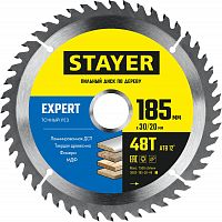 Диск пильный по дереву STAYER 185х30/20мм 48Т, точный рез, 3682-185-30-48_z01