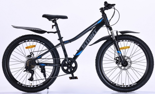 Велосипед 24" STANT MD415 12",6 ск,черный/синий