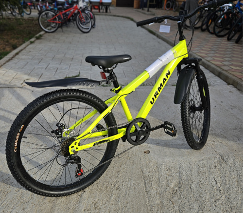 Велосипед 24" URMAN Т19В220-24 (12")  Vortex MD жёлтый ,6 скор. фото 2