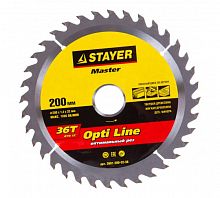Диск пильный по дереву STAYER 200х32х36 (3681-200-32-36)