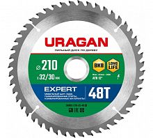 Диск пильный URAGAN  по дереву, 210х32/30 мм, 48Т 36802-210-32-48_z01
