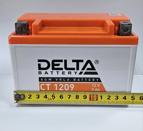 Аккумулятор Delta гелевый СТ1209 (12В, 9Ач,) мотоциклы,скутеры,квадроциклы,снегоходы и др. фото 2 Аккумулятор Delta гелевый СТ1209 (12В, 9Ач,) мотоциклы,скутеры,квадроциклы,снегоходы и др. фото 2